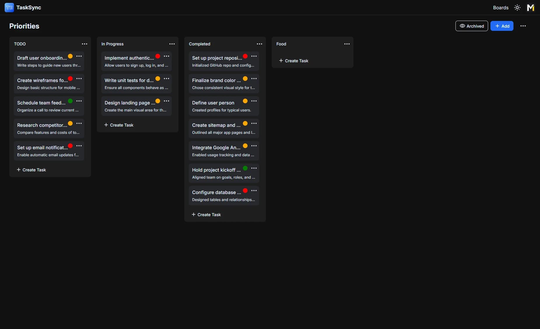 Image of TaskSync website